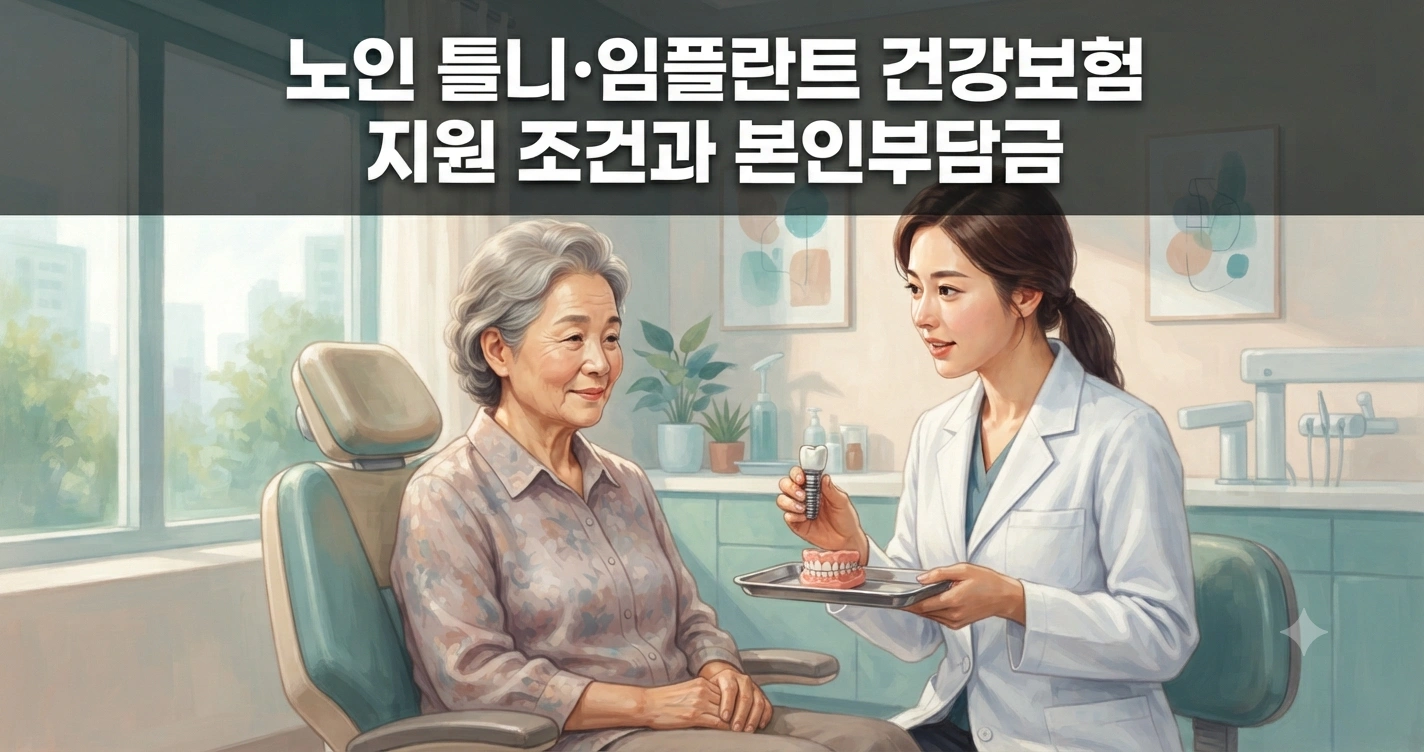 노인 틀니·임플란트 건강보험 지원 조건과 본인부담금