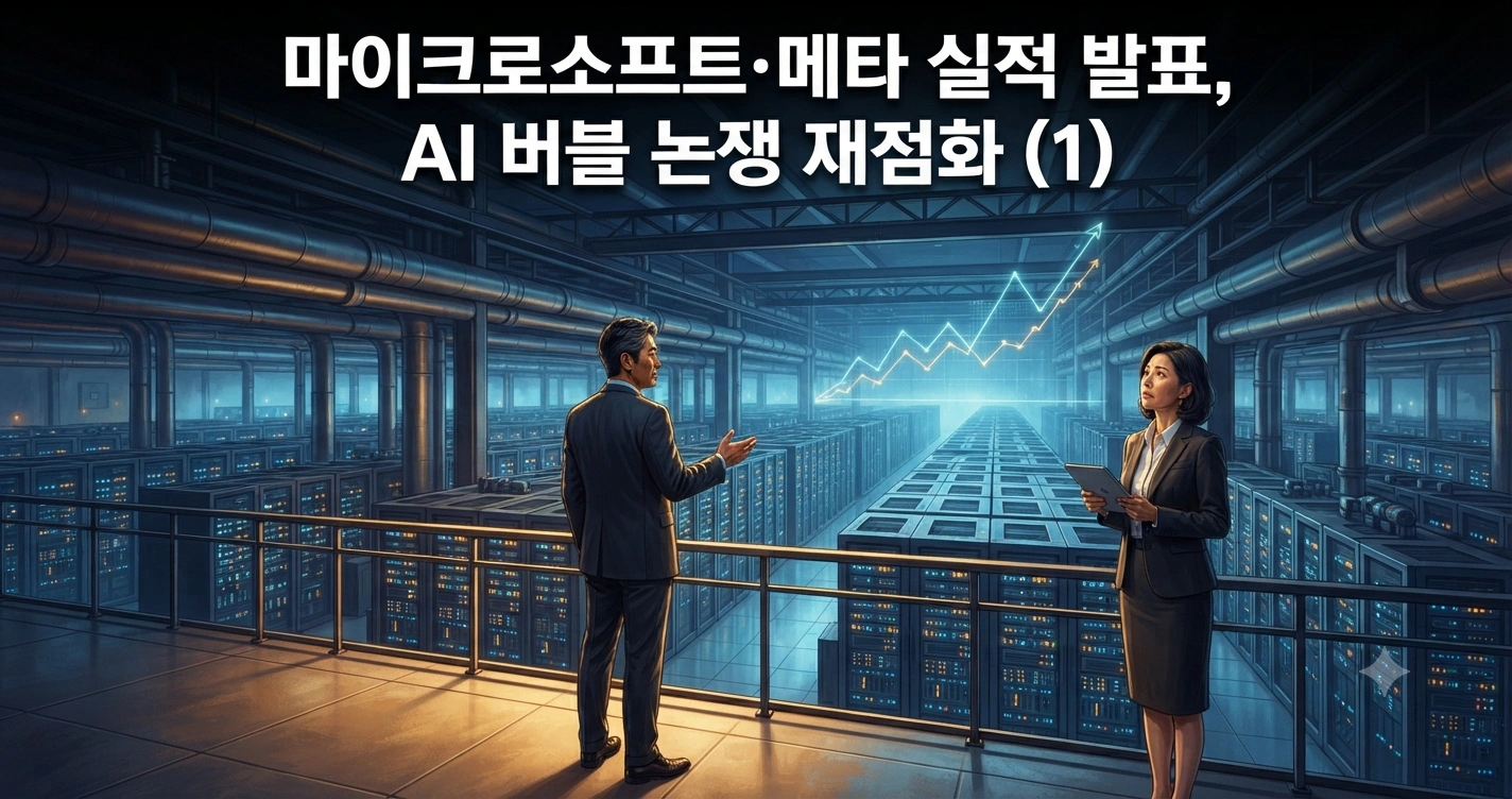 마이크로소프트·메타 실적 발표,\nAI 버블 논쟁 재점화 (1)