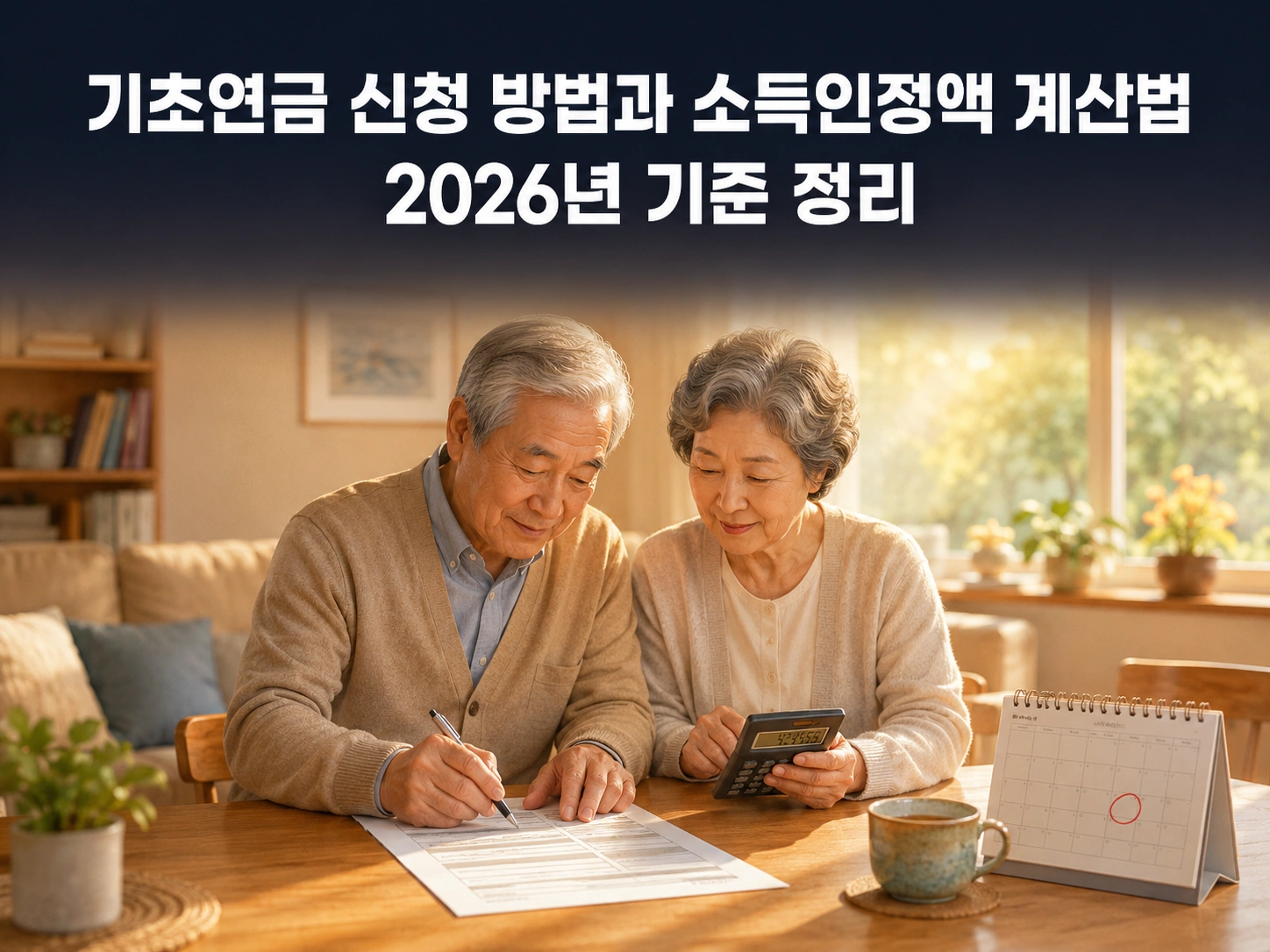 기초연금 신청 방법과 소득인정액 계산법, 2026년 기준 정리