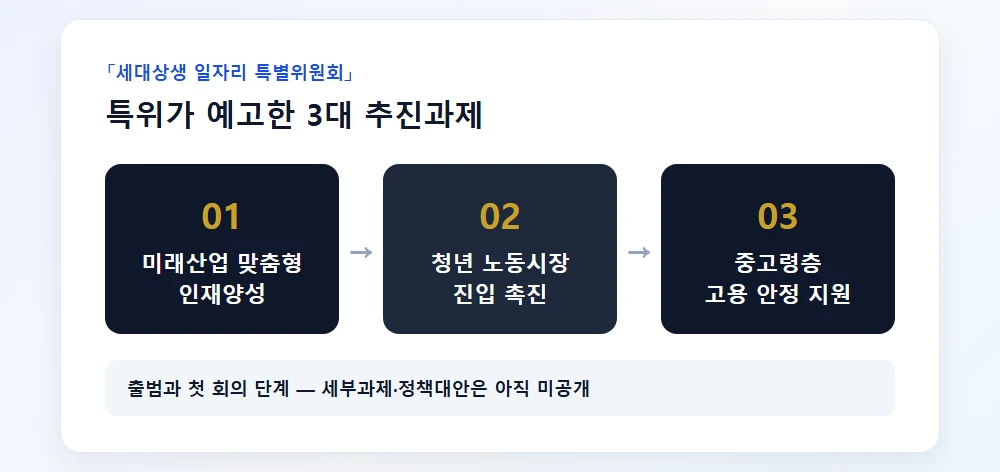 세대상생 일자리 특별위원회가 예고한 3대 추진과제