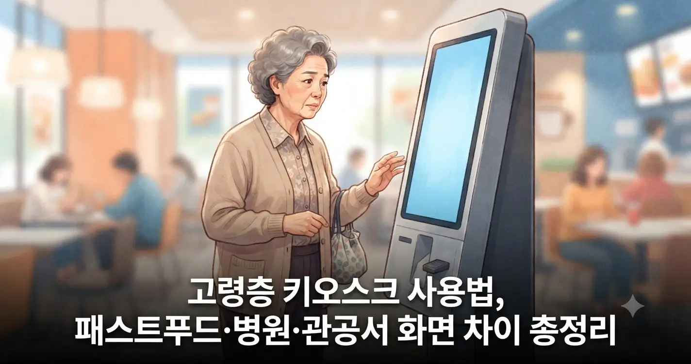고령층 키오스크 사용법, / 패스트푸드·병원·관공서 화면 차이 총정리