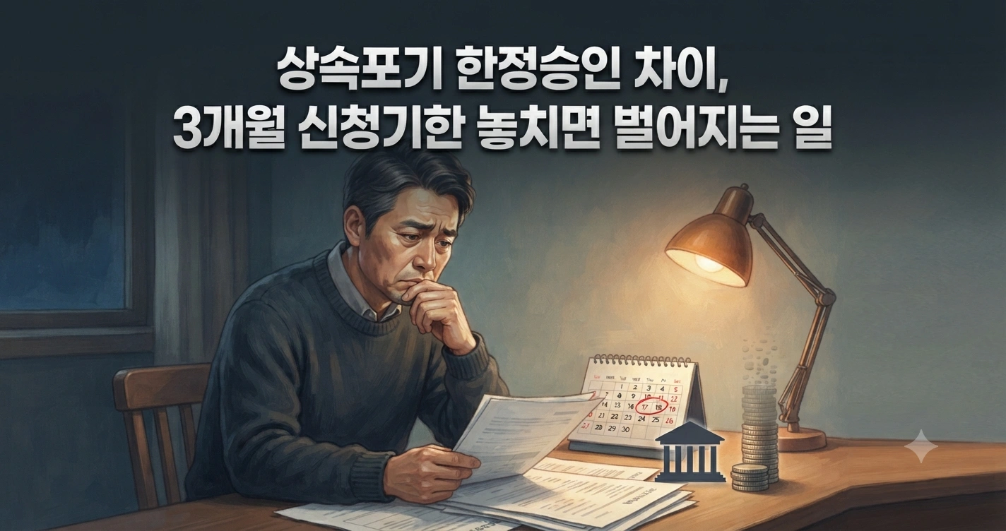 상속포기 한정승인 차이, 3개월 신청기한 놓치면 벌어지는 일
