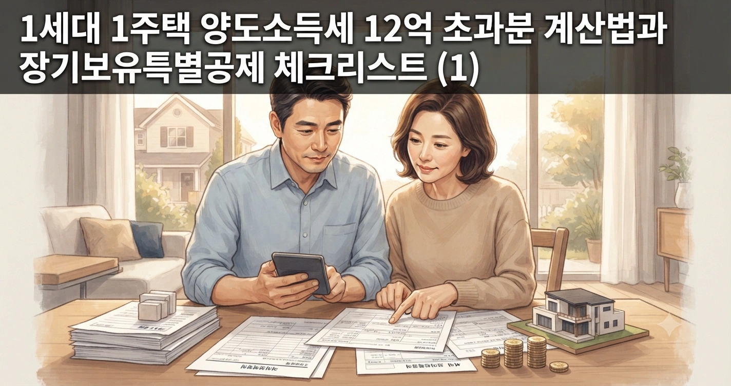 1세대 1주택 양도소득세 12억 초과분 계산법과 장기보유특별공제 체크리스트 (1)