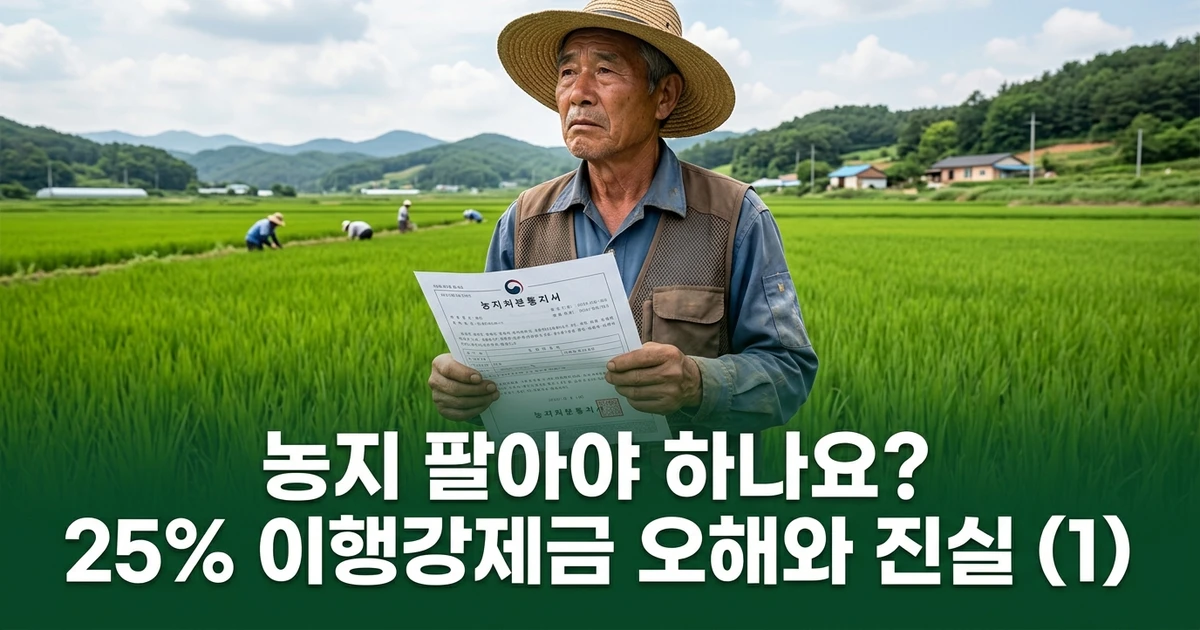 농지 팔아야 하나요? 25% 이행강제금 오해와 진실 (1)