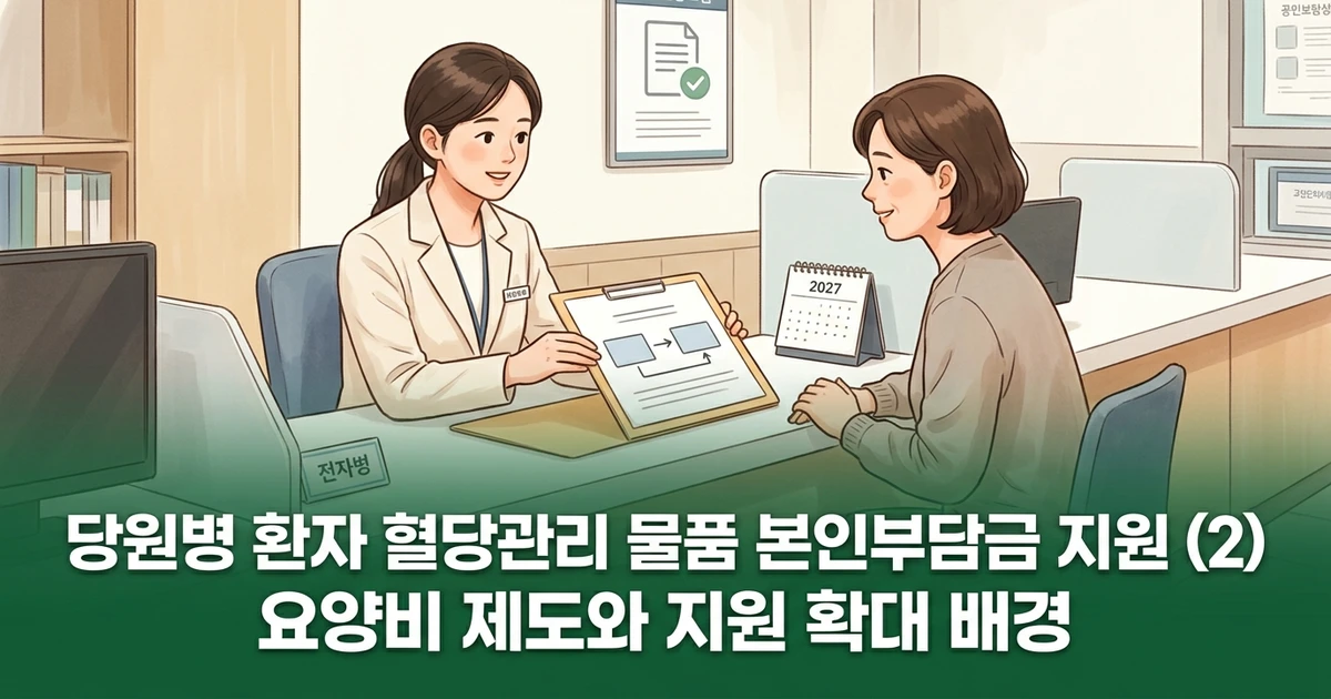 당원병 환자 혈당관리 물품 본인부담금 지원 (2) – 요양비 제도와 지원 확대 배경