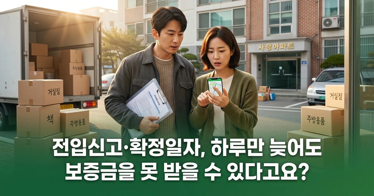 전입신고·확정일자, 하루만 늦어도 보증금을 못 받을 수 있다고요?