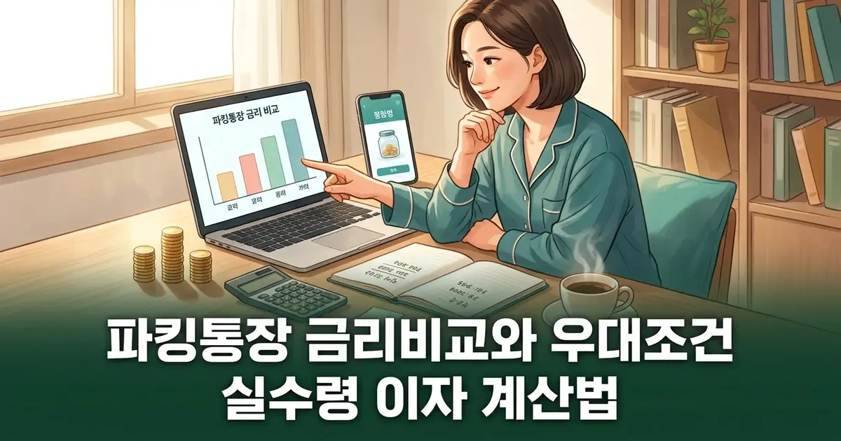 파킹통장 금리비교와 우대조건 실수령 이자 계산법