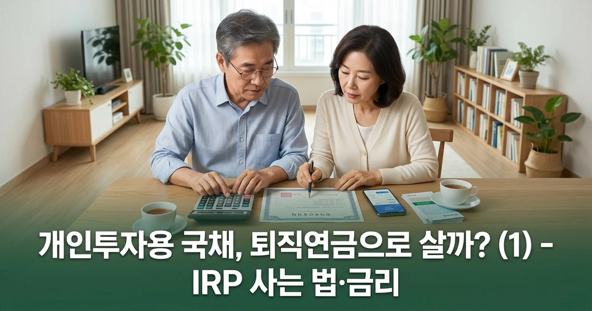 개인투자용 국채, 퇴직연금으로 살까? (1) - IRP 사는 법·금리