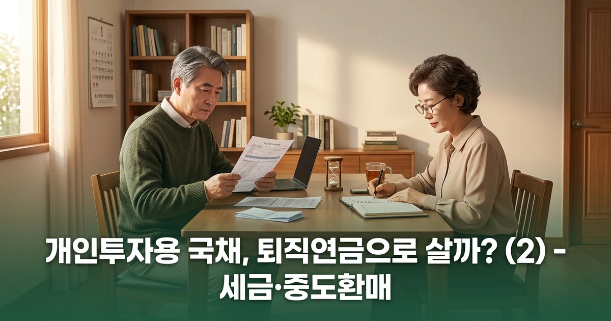 개인투자용 국채, 퇴직연금으로 살까? (2) - 세금·중도환매