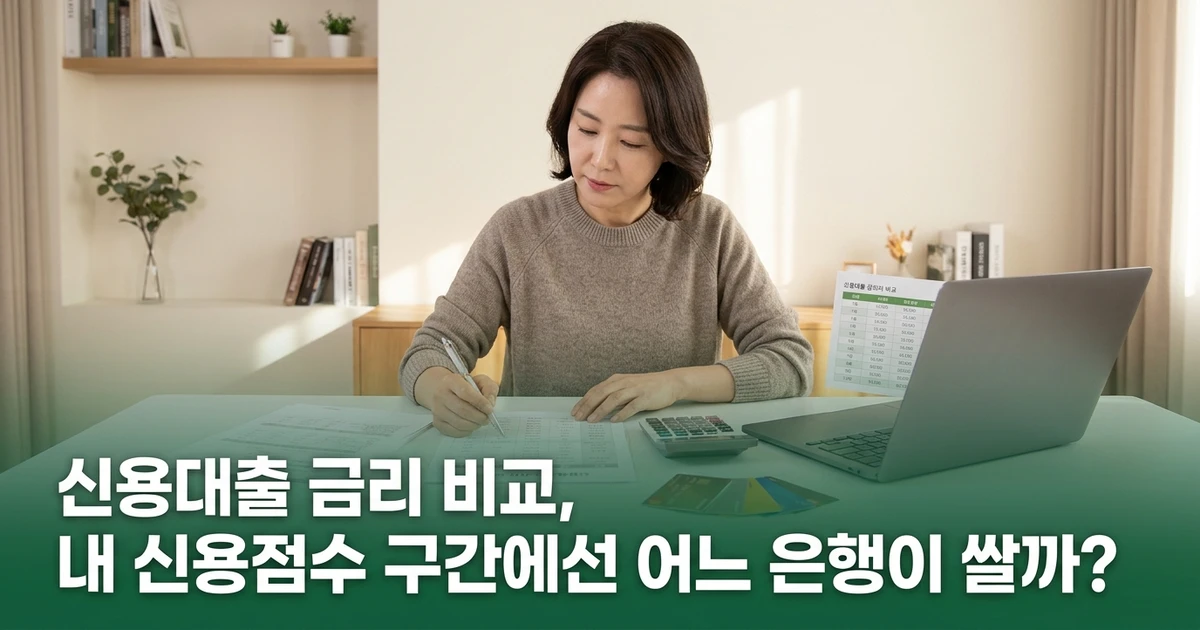 신용대출 금리 비교, 내 신용점수 구간에선 어느 은행이 쌀까?