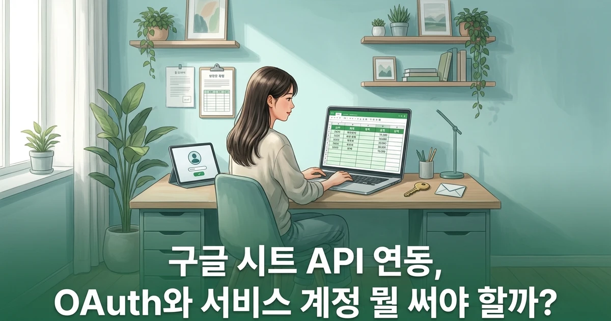 구글 시트 API 연동, OAuth와 서비스 계정 뭘 써야 할까?