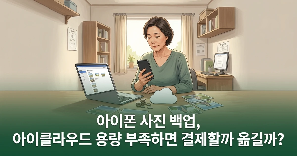 아이폰 사진 백업, 아이클라우드 용량 부족하면 결제할까 옮길까?