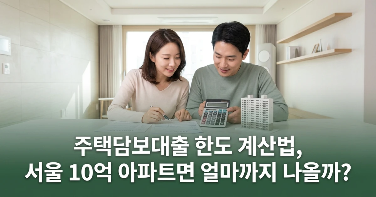 주택담보대출 한도 계산법, 서울 10억 아파트면 얼마까지 나올까?