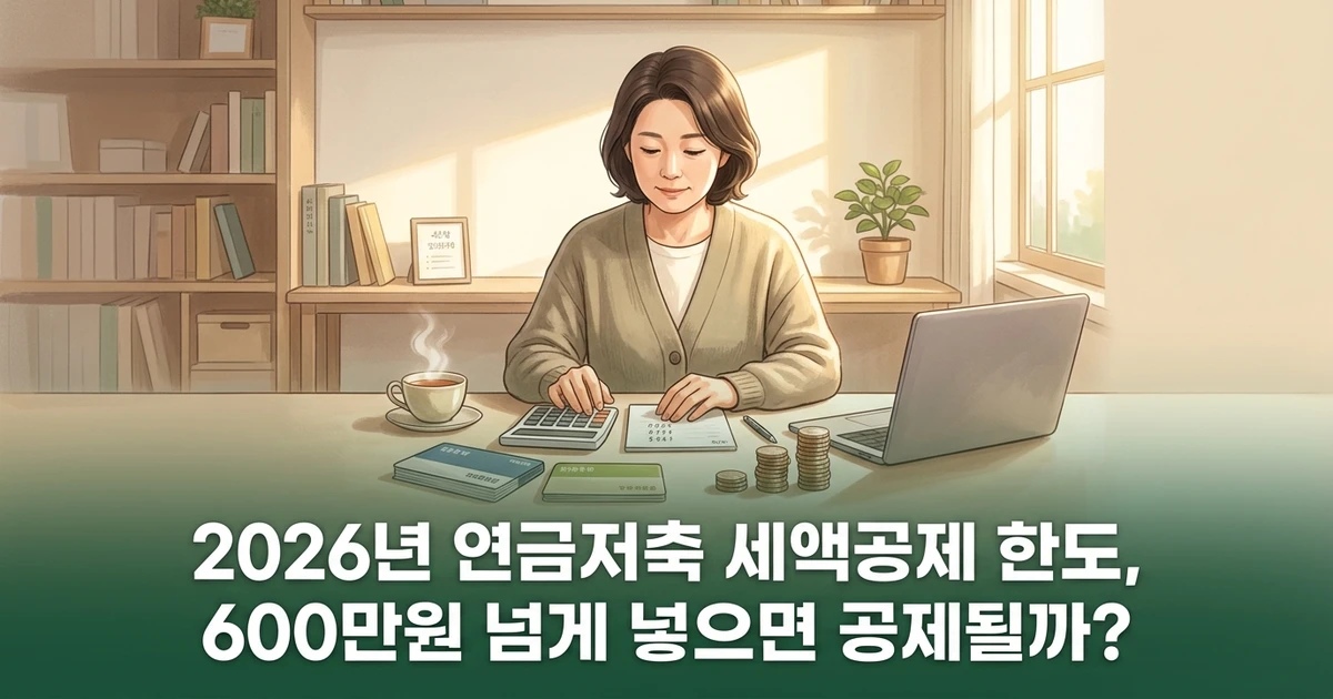 2026년 연금저축 세액공제 한도, 600만원 넘게 넣으면 공제될까?
